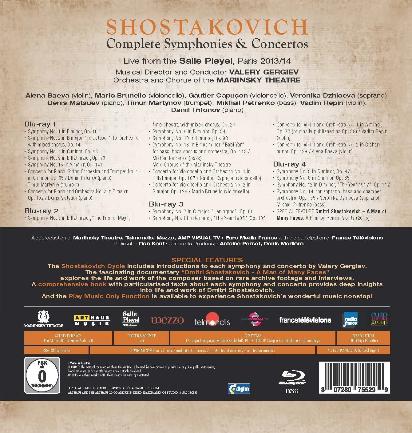 The Shostakovich Cycle: Complete Symphonies and Concertos Blu-ray