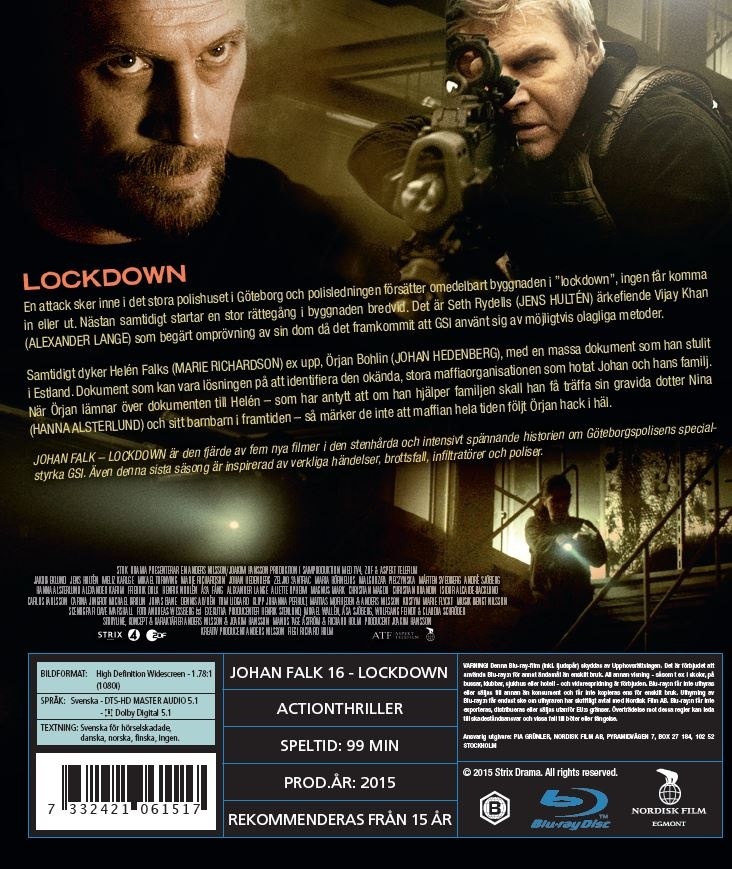 Johan Falk 16: Lockdown Blu-ray (Sweden)