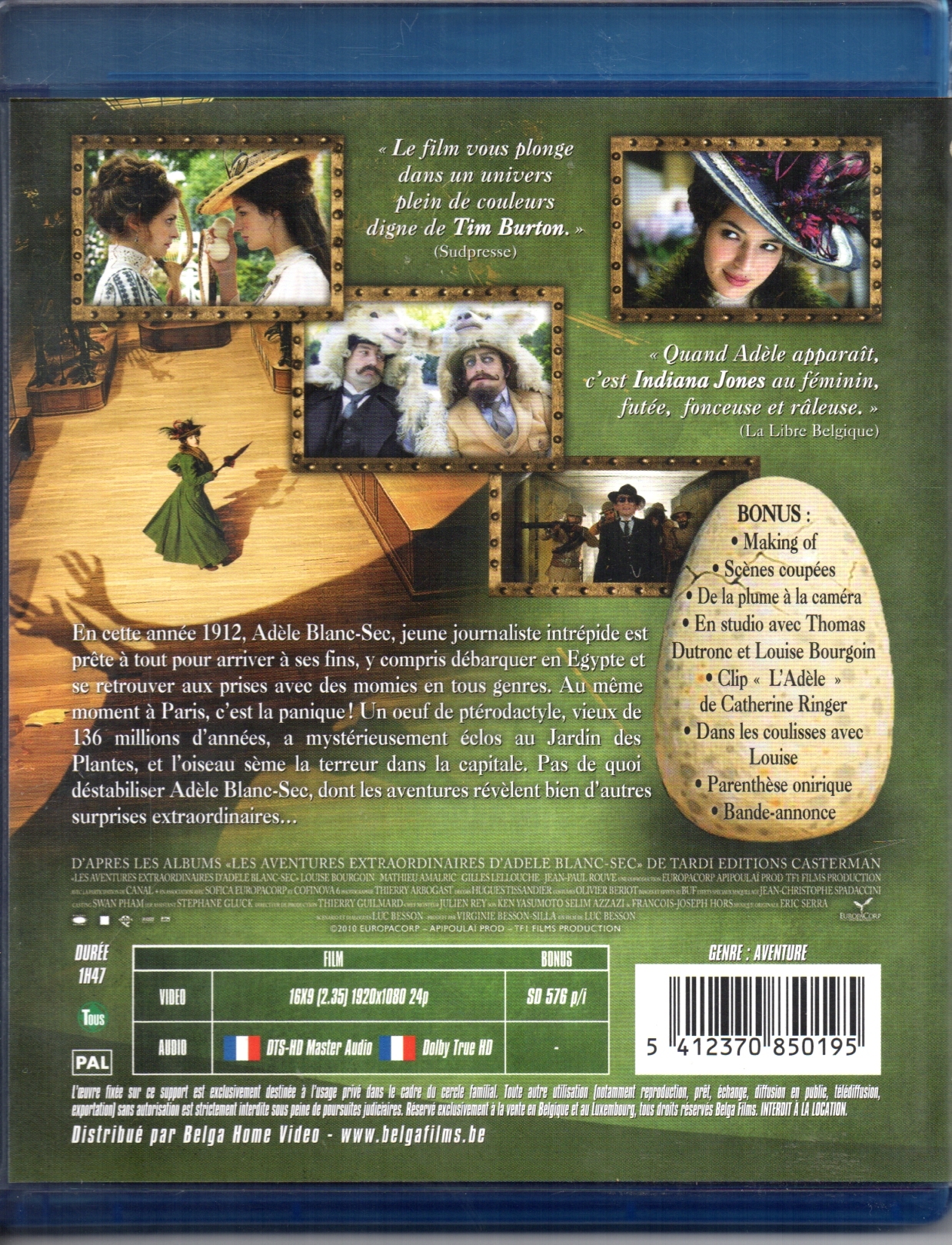 Les aventures extraordinaires d'Adèle Blanc-Sec Blu-ray (The