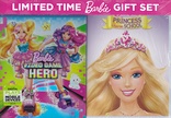 Barbie: Video Game Hero Plus Barbie: Princess Charm School Gift Set (Blu-ray Movie)
