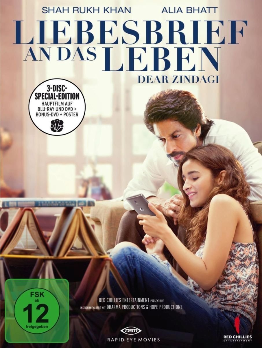 Liebesbrief an das Leben - Dear Zindagi Blu-ray (Limitierte Special Edition  mit Poster) (Germany), image size:906x1200