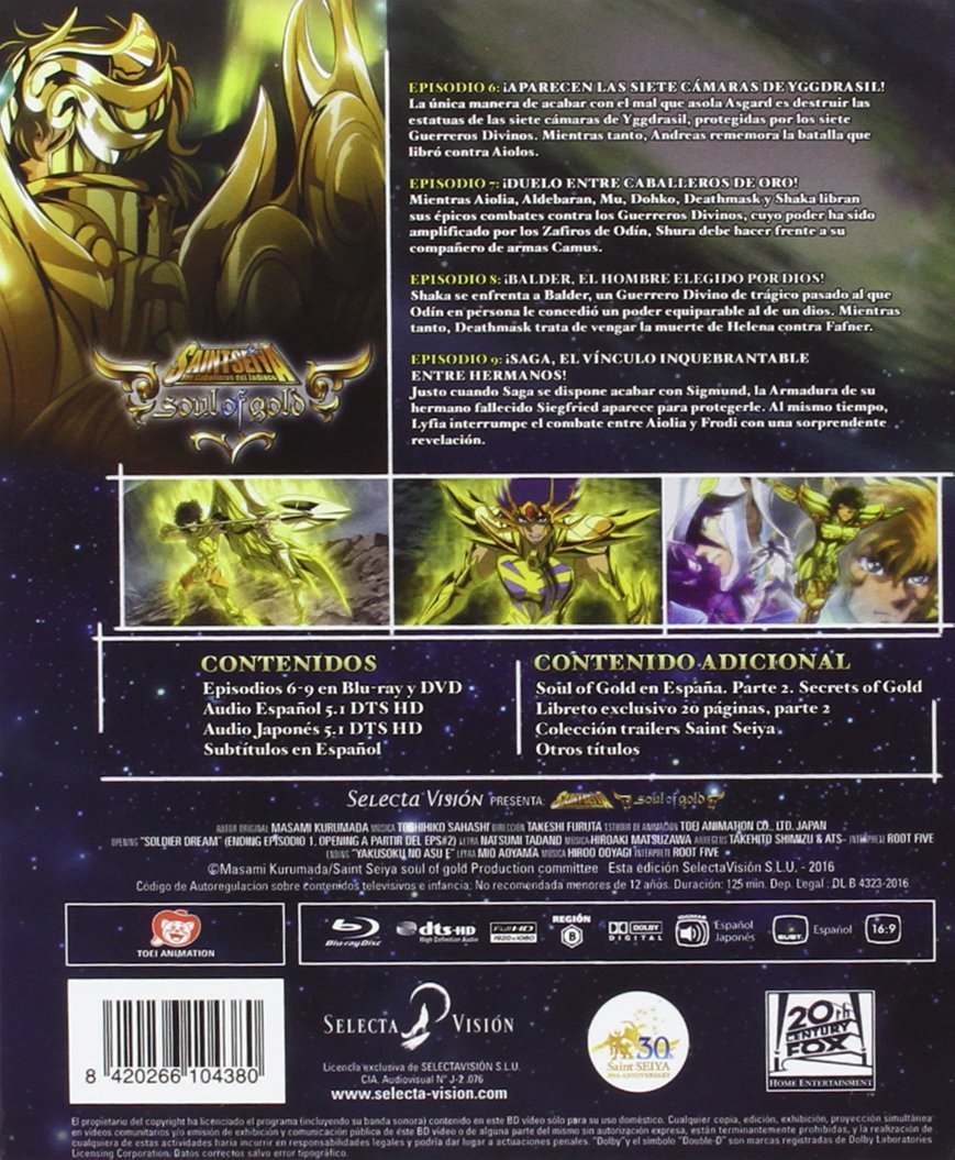 Saint Seiya: Soul of Gold - Volume 2 Blu-ray (DigiBook) (Spain)