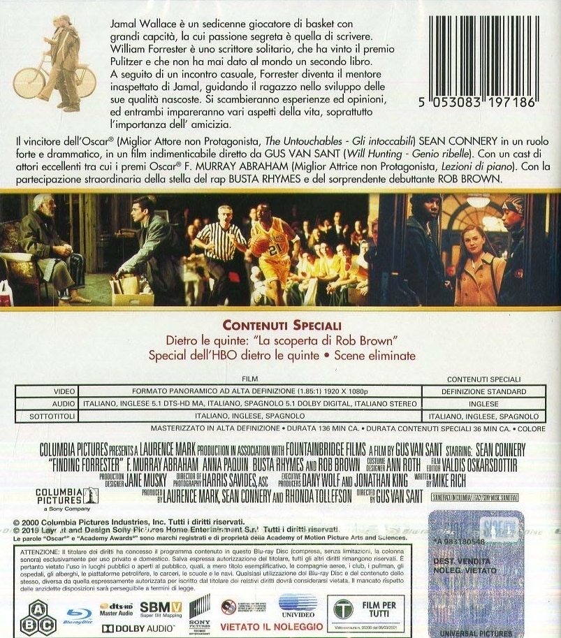 Finding Forrester Blu Ray Release Date September 11 2019 Scoprendo Forrester Italy