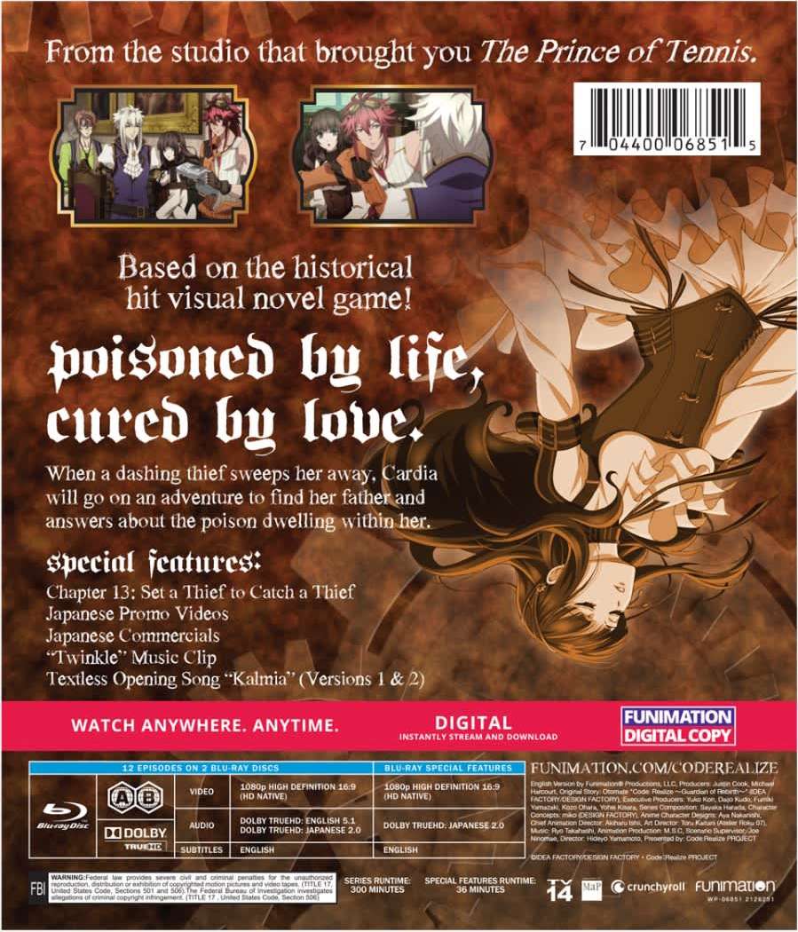 Code: Realize - Guardian of Rebirth: The Complete Series Blu