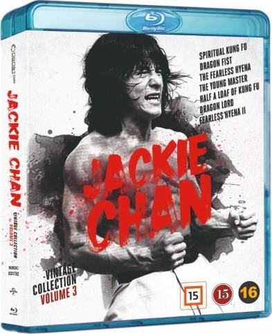 Jackie Chan Vintage Collection Vol. 3 Blu-ray (Spiritual Kung Fu / Dragon  Fist / Fearless Hyena / The Young Master / Half a Loaf of Kung Fu / Dragon  Lord / Fearless Hyena II) (Sweden)