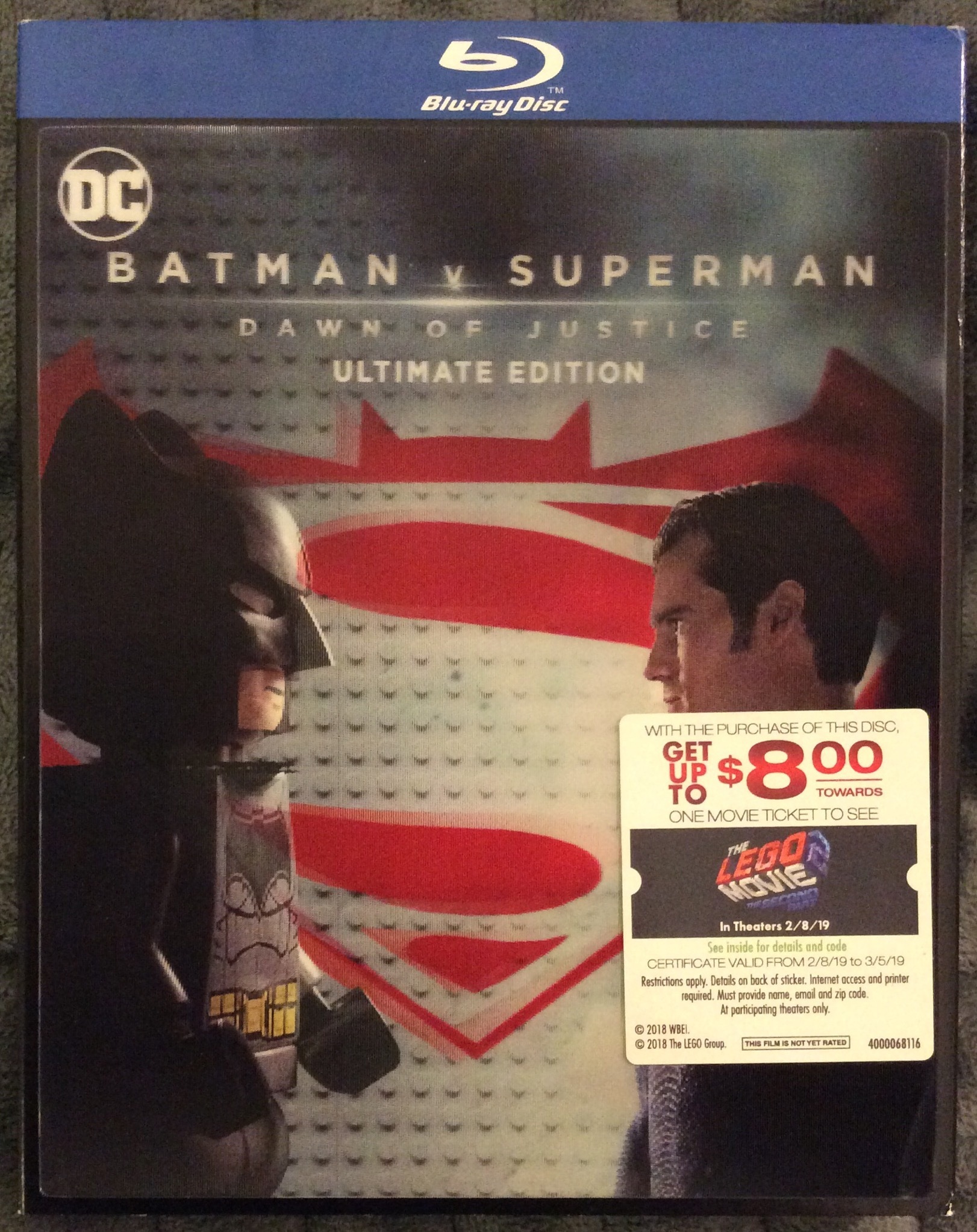 Batman v Superman: Dawn of Justice Blu-ray (Wal-Mart Exclusive)