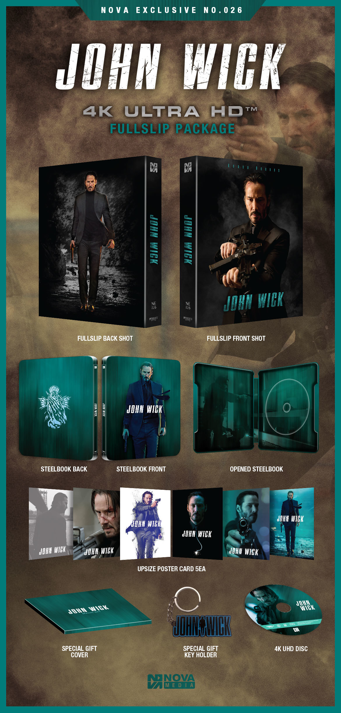 John Wick 4K Blu-ray Release Date August 7, 2020 (Nova Media Exclusive ...