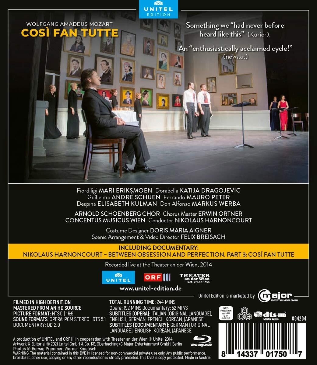 Mozart: Così Fan Tutte Blu-ray (Finland)