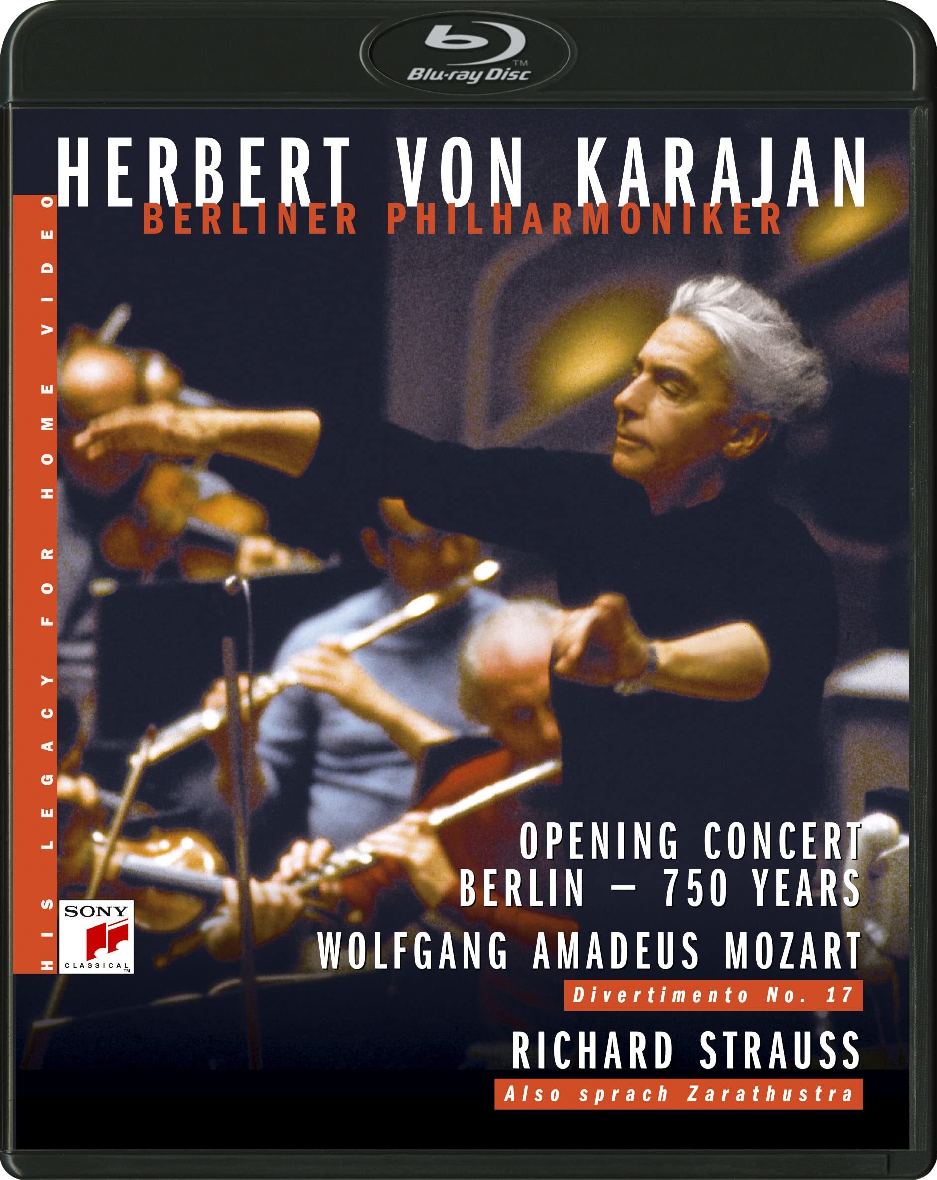 Herbert von Karajan: Opening Concert - Berlin 750 Years Blu-ray (カラヤンの遺産  ベルリン市750周年記念コンサート モーツァルト：ディヴェルティメント第17番/R.シュトラウス：交響曲「ツァラトゥストラはかく語りき」)  (Japan)