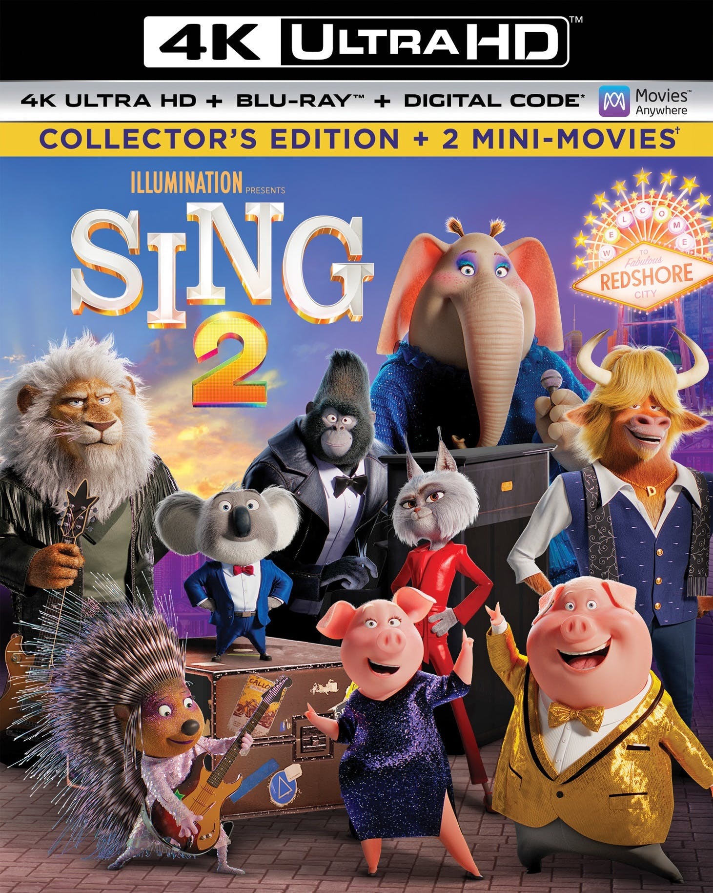 Sing 2 (2021) Sing 2: ¡Ven y Canta de Nuevo! (2021) [E-AC3 7.1 + SUP] [4K UHD Blu Ray]  307063_front