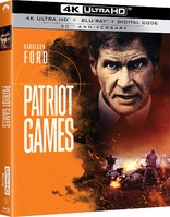 Patriot Games 4K (Blu-ray Movie)