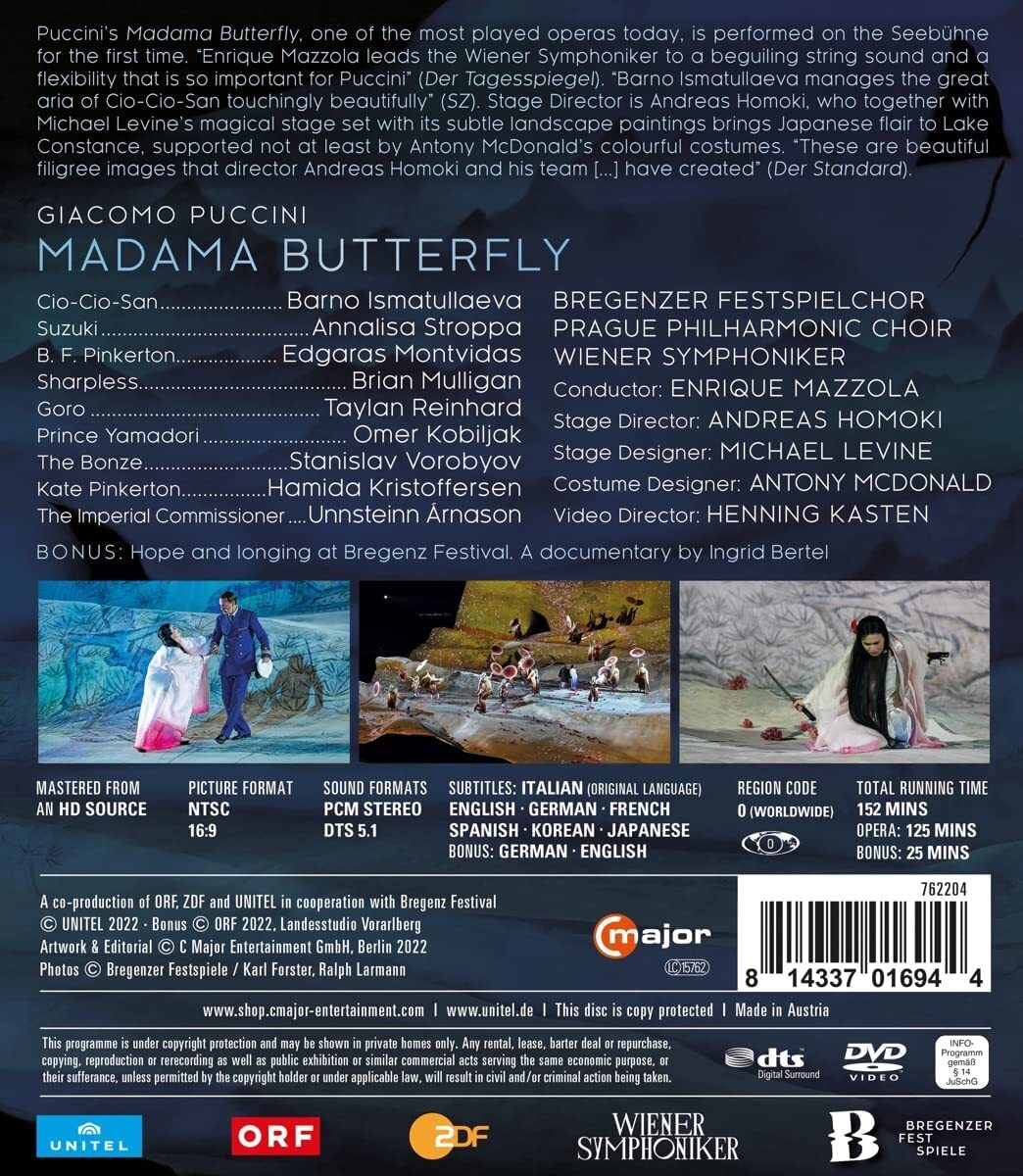 Puccini: Madama Butterfly Blu-ray (Enrique Mazzola - Wiener