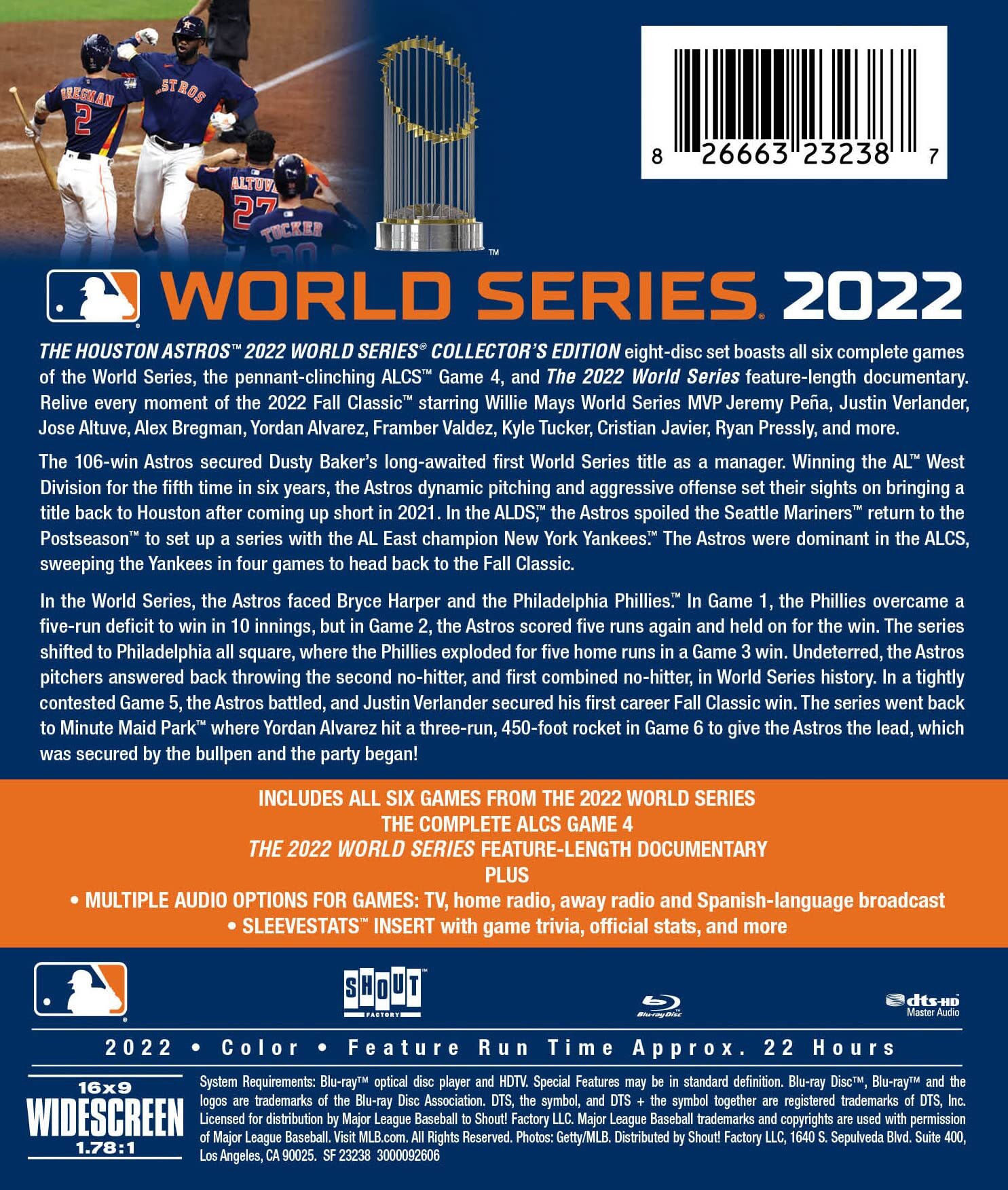 Major League Baseball Presents 2022 World Series Blu-ray (Houston 