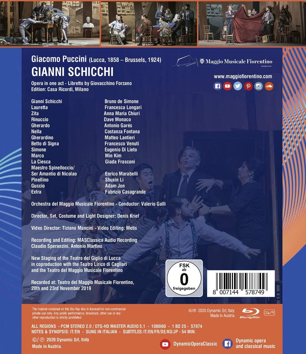 Gianni Schicchi [Blu-ray] ggw725x Puccini: Gianni Schicchi [Blu