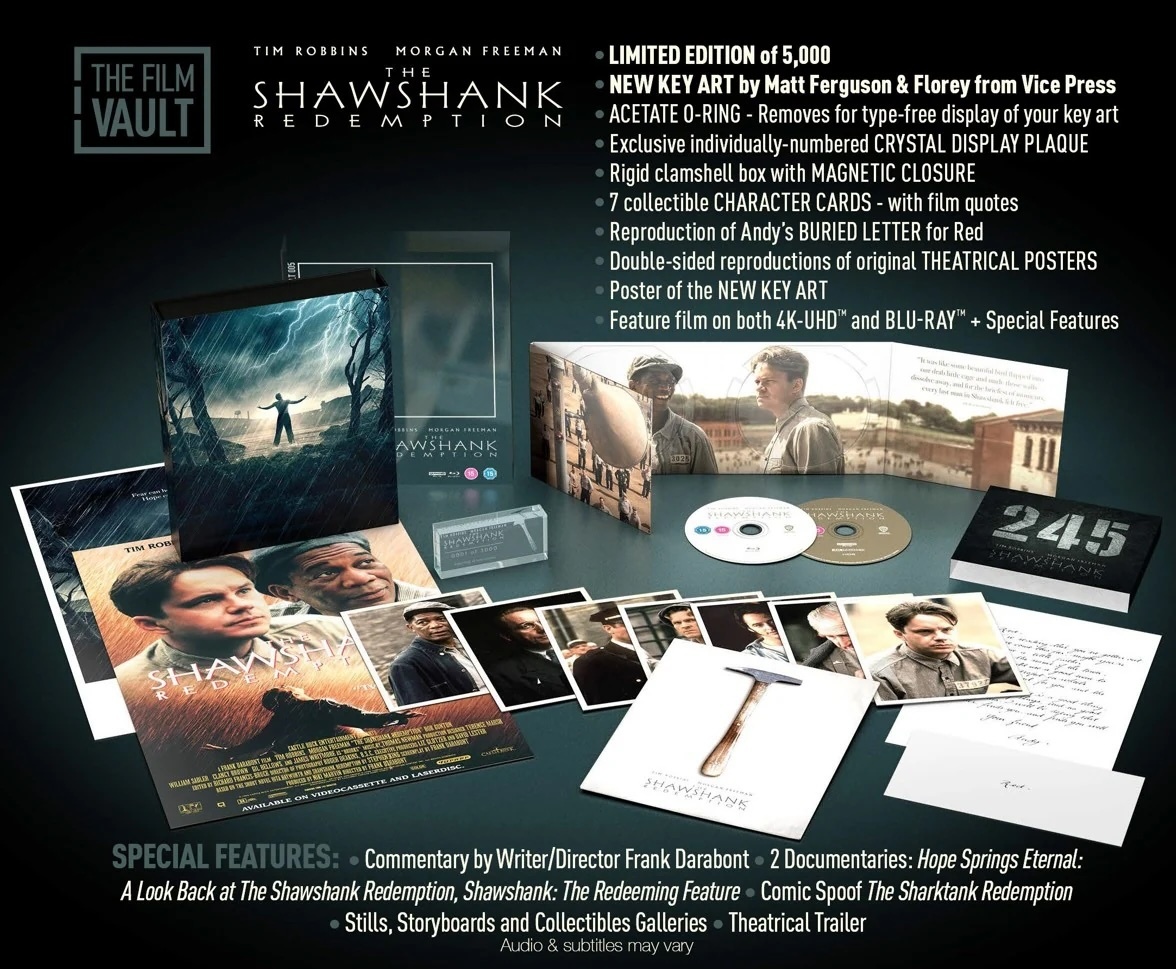 The Shawshank Redemption 4K Blu-ray (Limited Film Vault Edition) (Sweden)