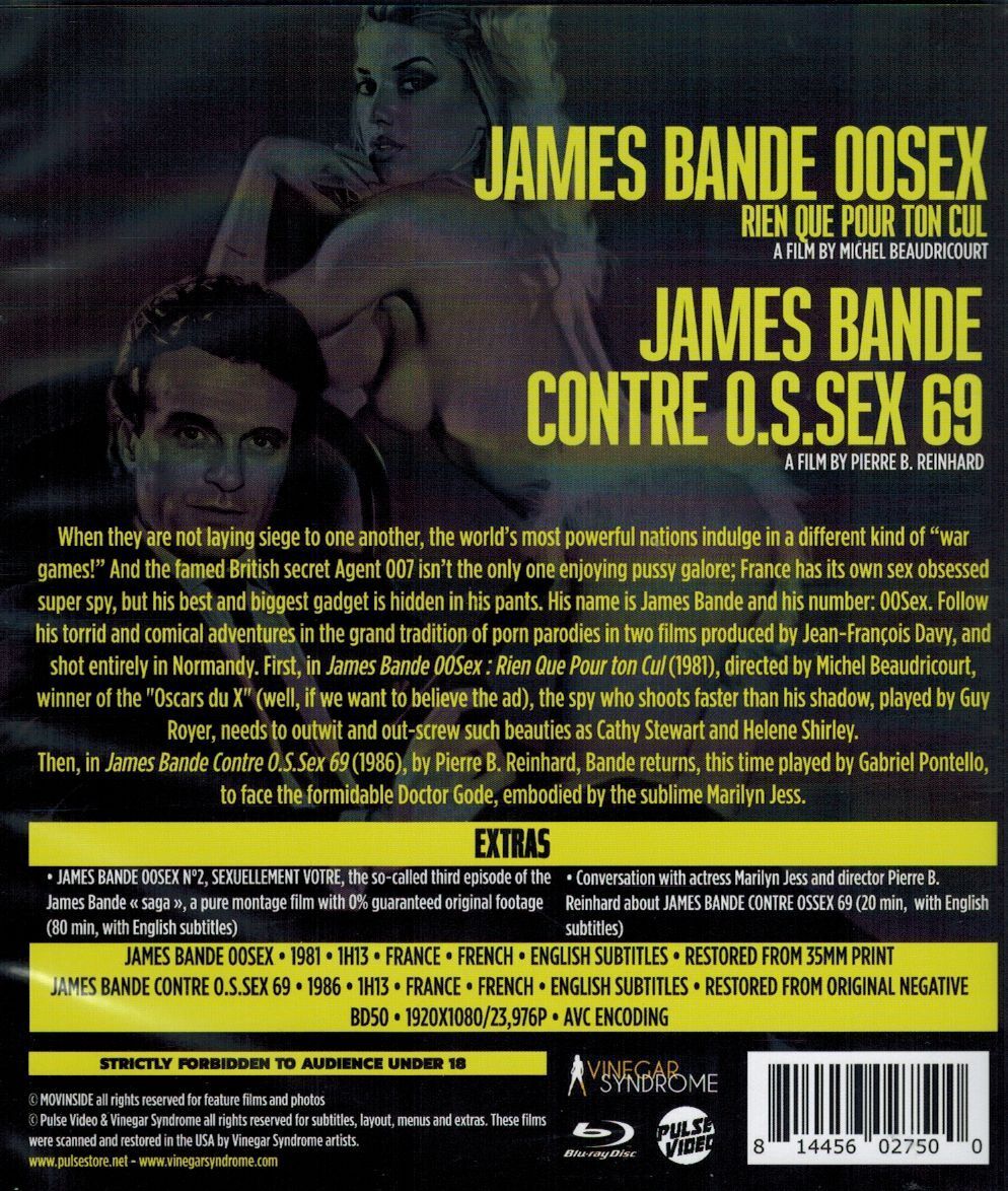 James Bande 00Sex / James Bande contre O.S.Sex 69 / James Bande 00Sex No. 2  Blu-ray (Vinegar Syndrome Exclusive)