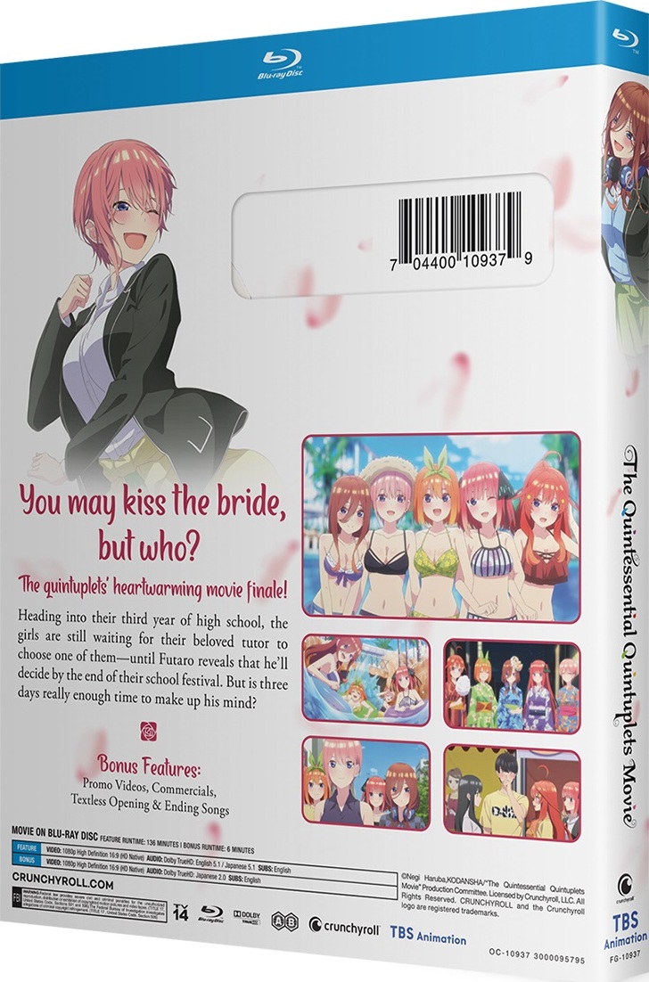 AnimeTV チェーン on X: The Quintessential Quintuplets Movie Japanese  DVD/Blu-ray release date set for December 21! ✨More:    / X