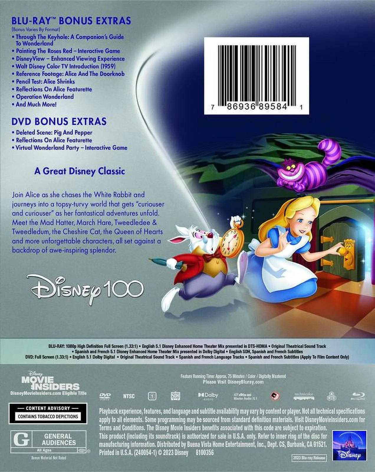Alice in Wonderland Blu-ray Walt Disney Studios
