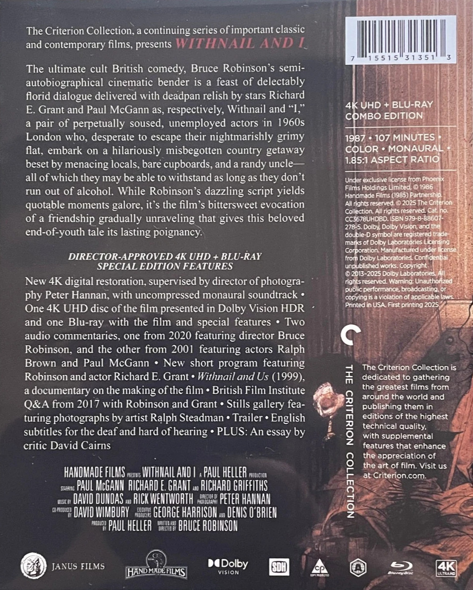 ウィズネイルと僕('87英) Blu-ray 新品 Amazon.co.jp: ウィズネイルと僕 [Blu-ray] : リチャード・E