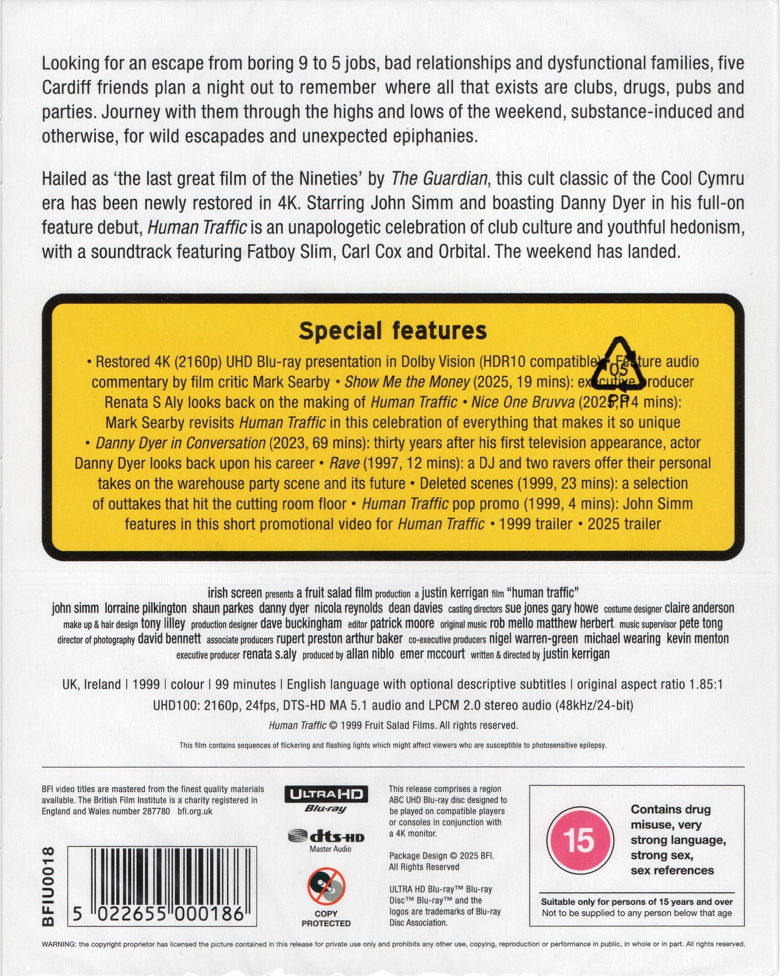 Human Traffic 4K Blu-ray (4K Ultra HD) (United Kingdom)