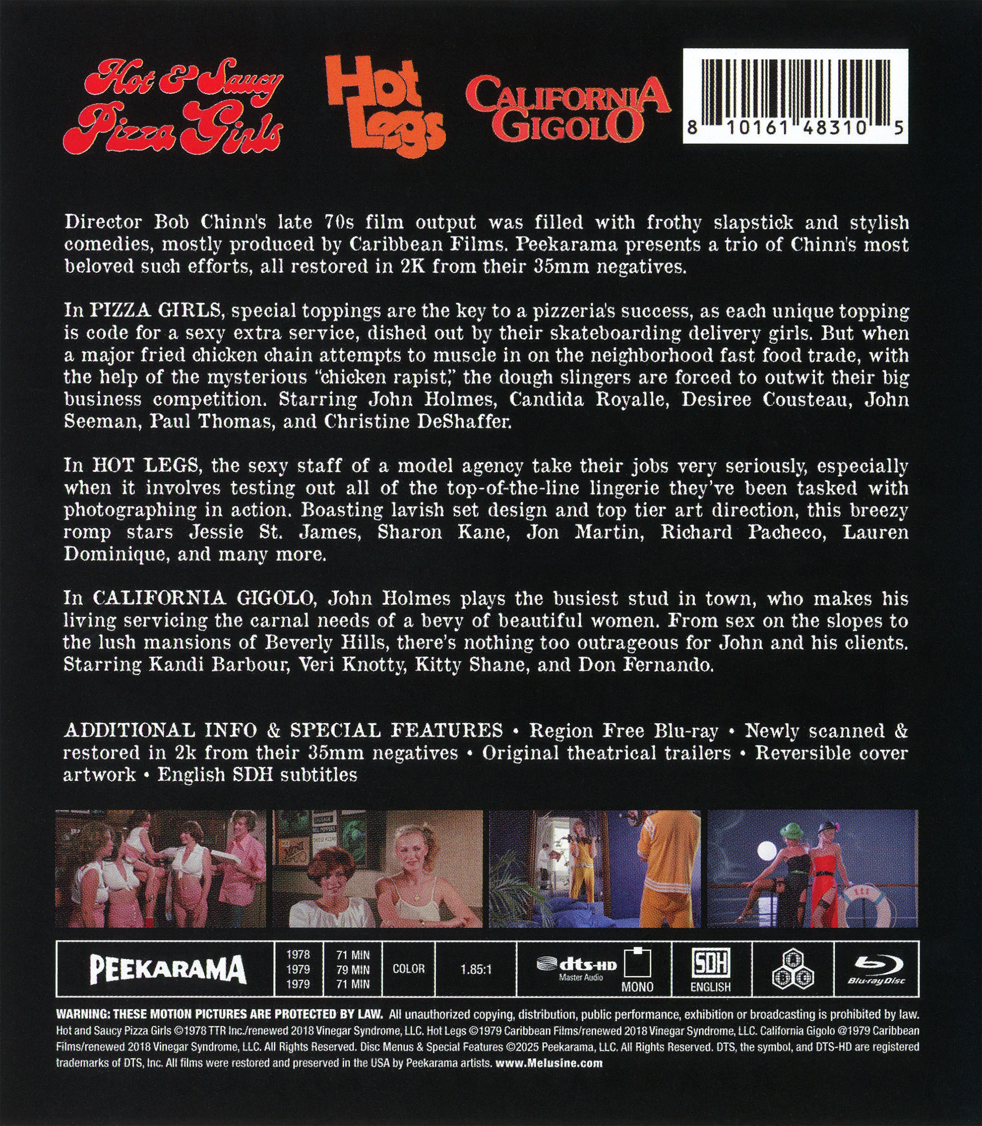 Hot & Saucy Pizza girls (外国映画、輸入盤) Hot and Saucy Pizza Girls / Hot Legs / California Gigolo Blu