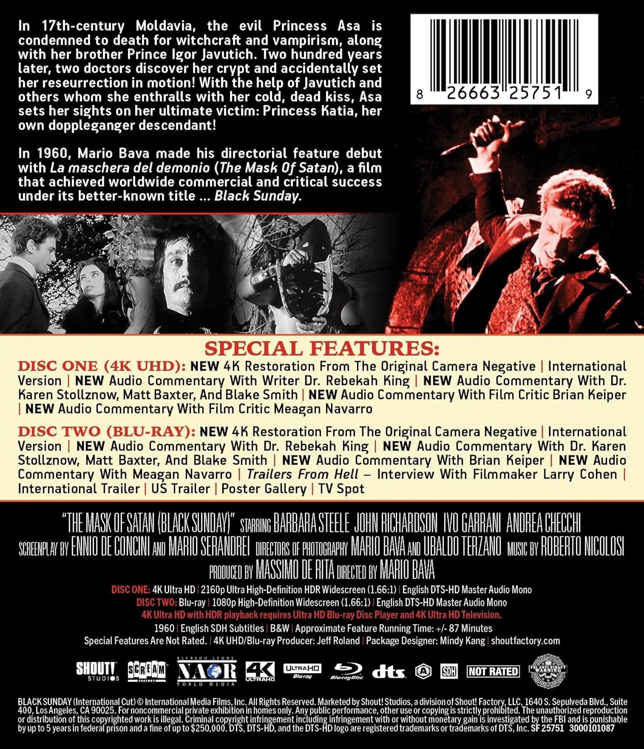 Black Sunday 4K Blu-ray (The Mask of Satan / La maschera del
