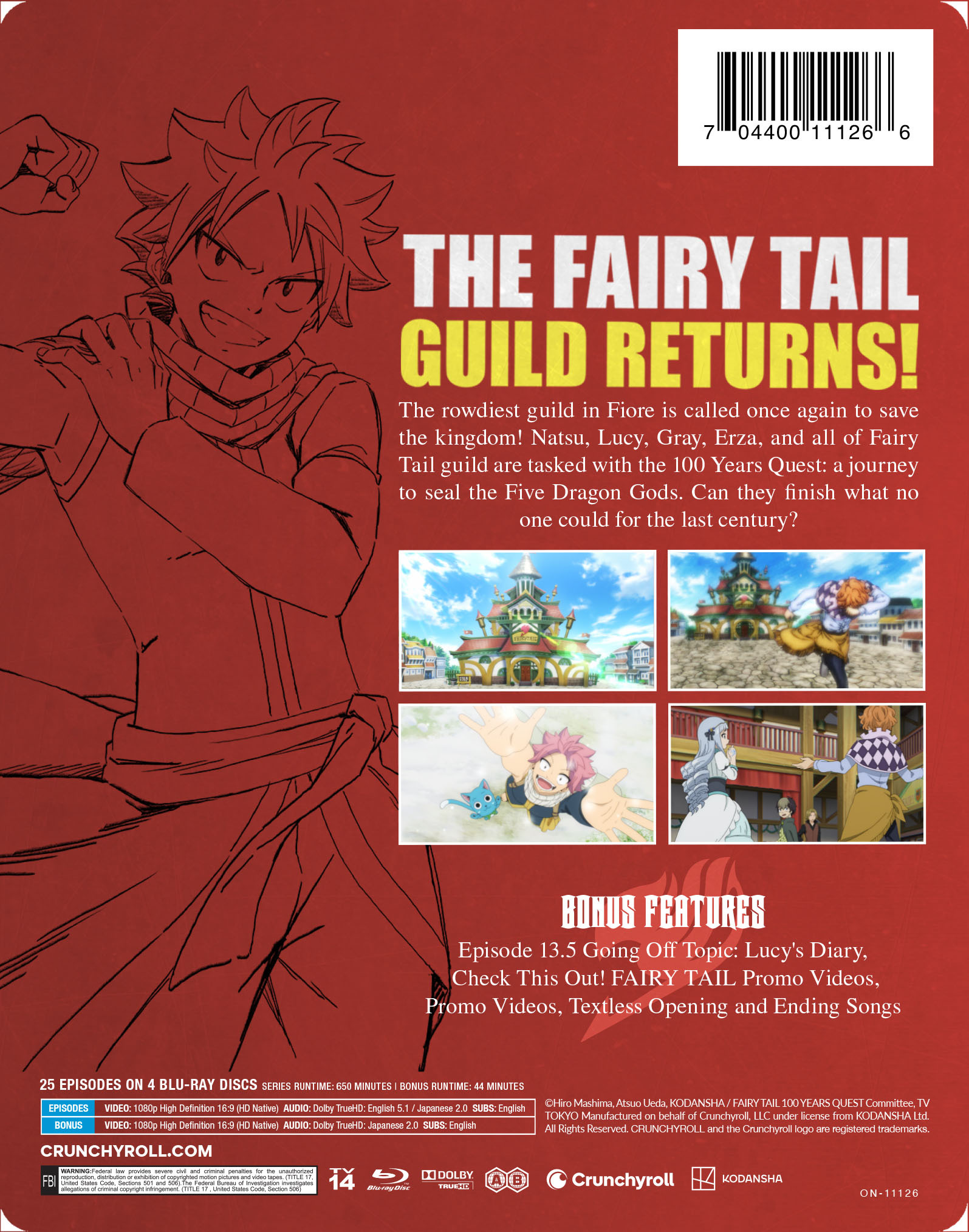 Fairy Tail: 100 Years Quest - The Complete Season Blu-ray