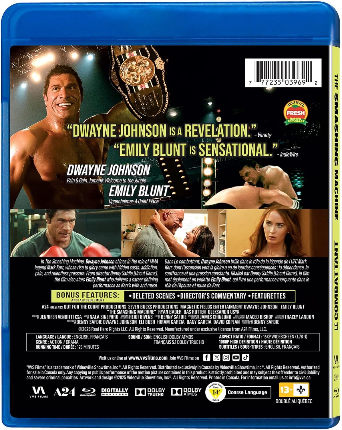 The Smashing Machine Blu-ray (Bilingual) (Canada)
