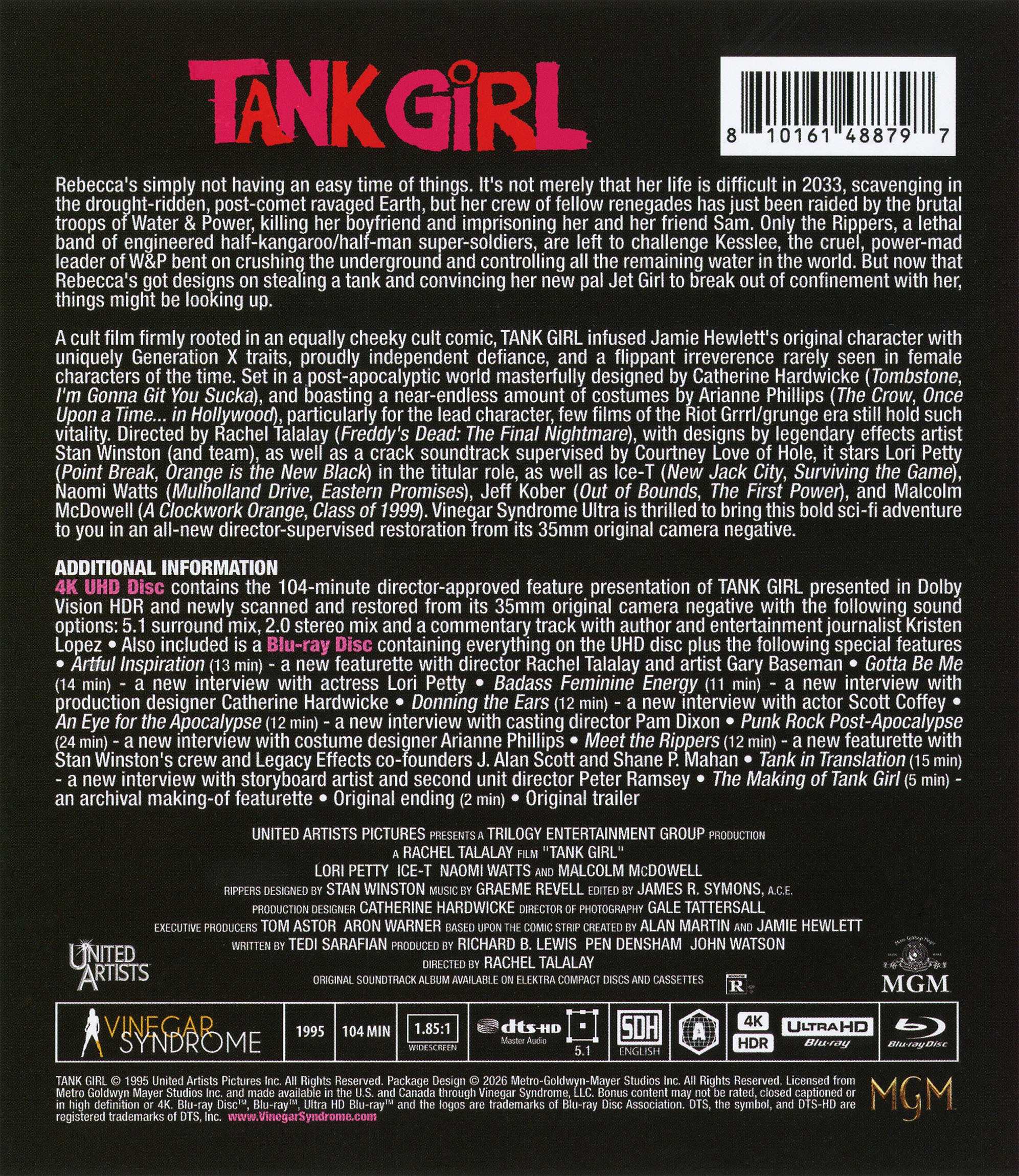 Tank Girl 4K Blu-ray (4K Ultra HD + Blu-ray)