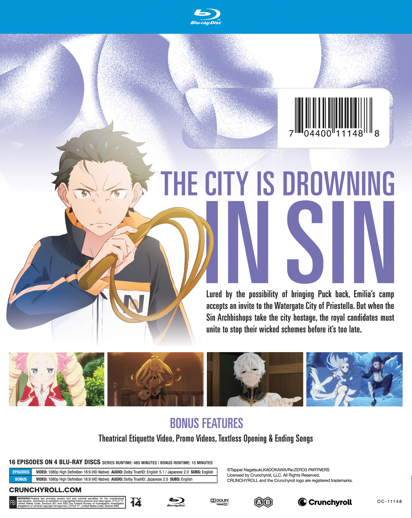 Re:Zero -Starting Life in Another World- Season 3 Blu-ray (Re:ゼロ
