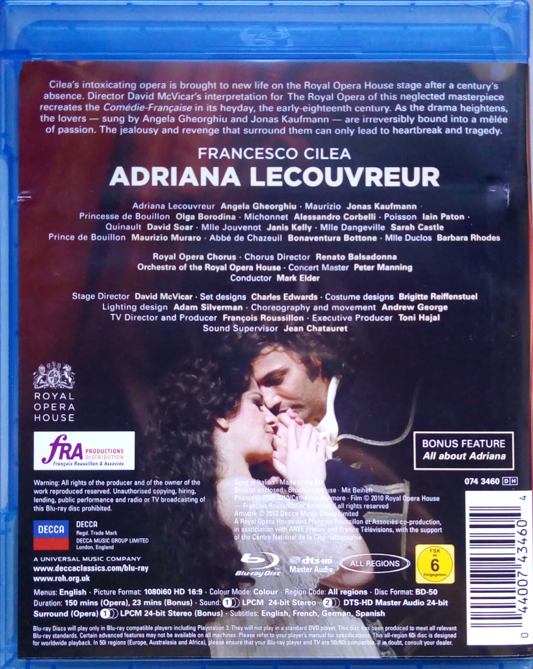 その他 Cilea: Adriana Lecouvreur [Blu-ray] [Import] tf8su2k Cilea / Obraztsova / Crook / Luccardi - Adriana Lecouvreur