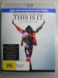 Michael Jackson's This Is It 3D Blu-ray (3D Enhanced Edition
