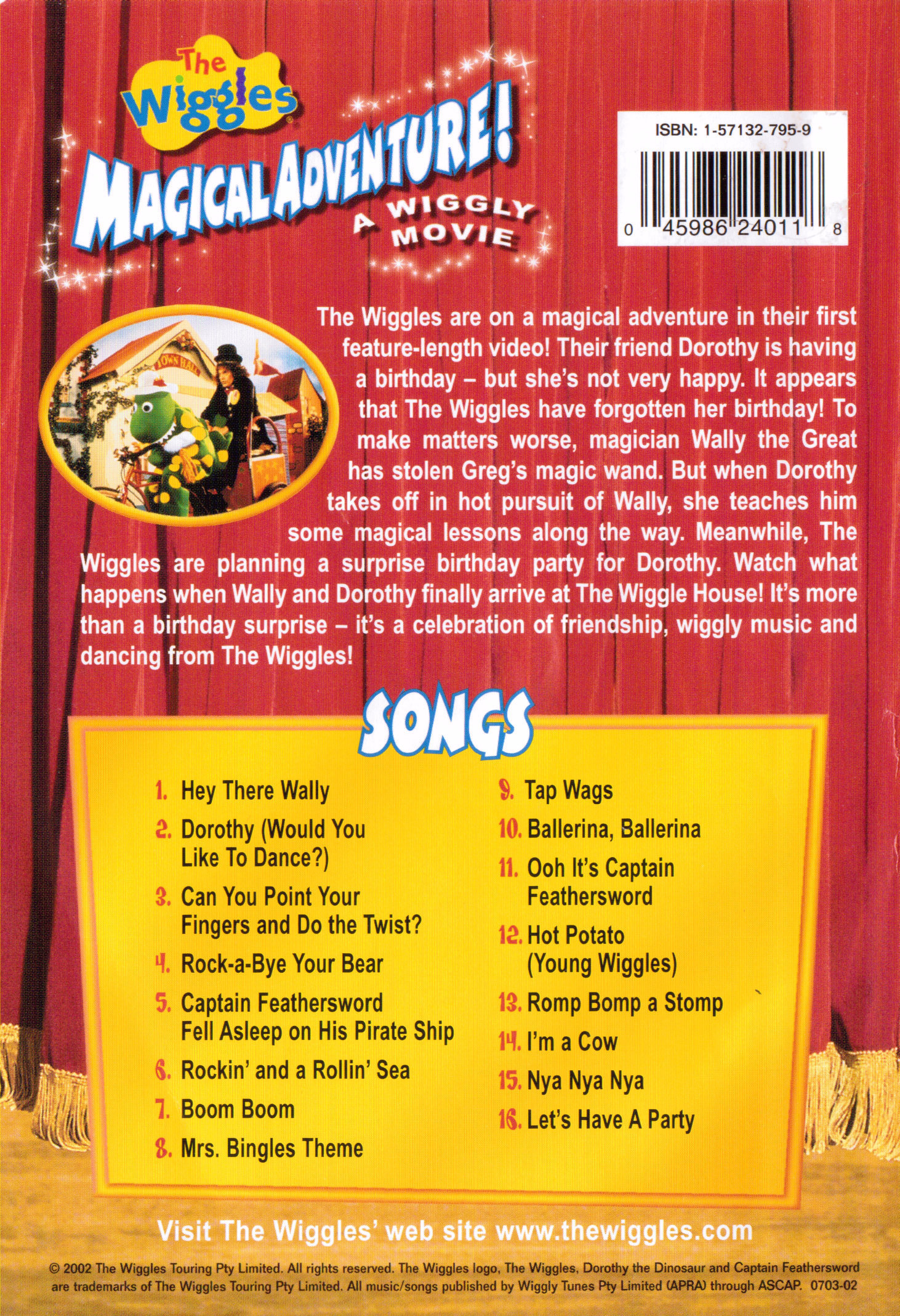 The Wiggles Magical Adventure A Wiggly Movie DVD