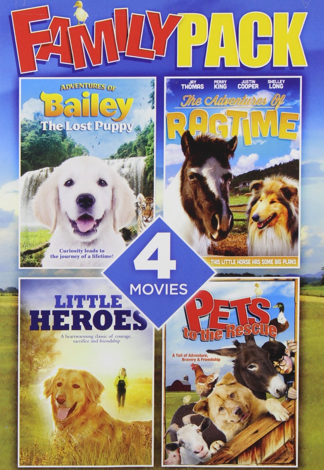 4 Movie Family Pack 1 DVD (Adventures of Bailey - The Lost Puppy