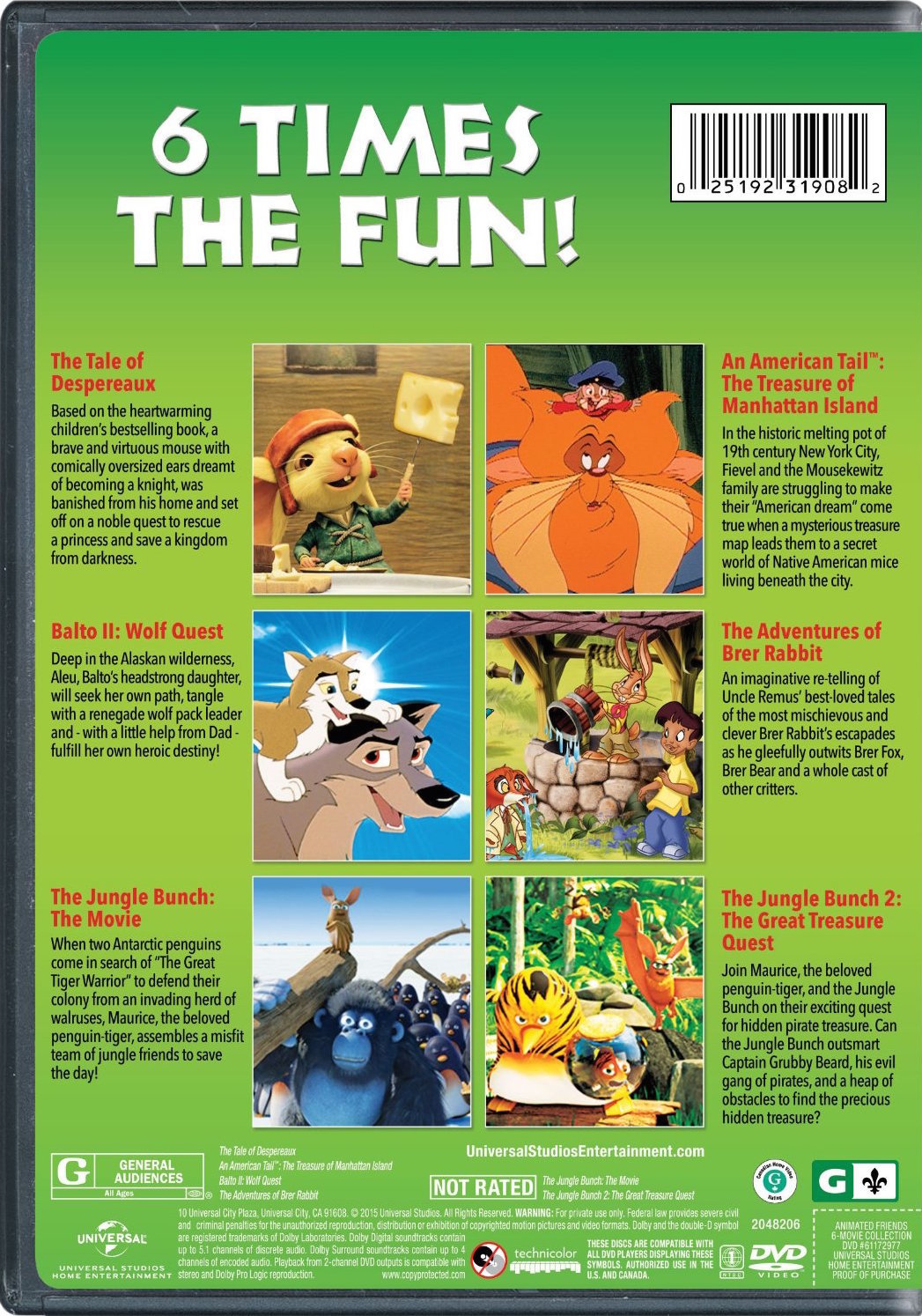Animated Friends 6-Movie Collection DVD (The Tale Of