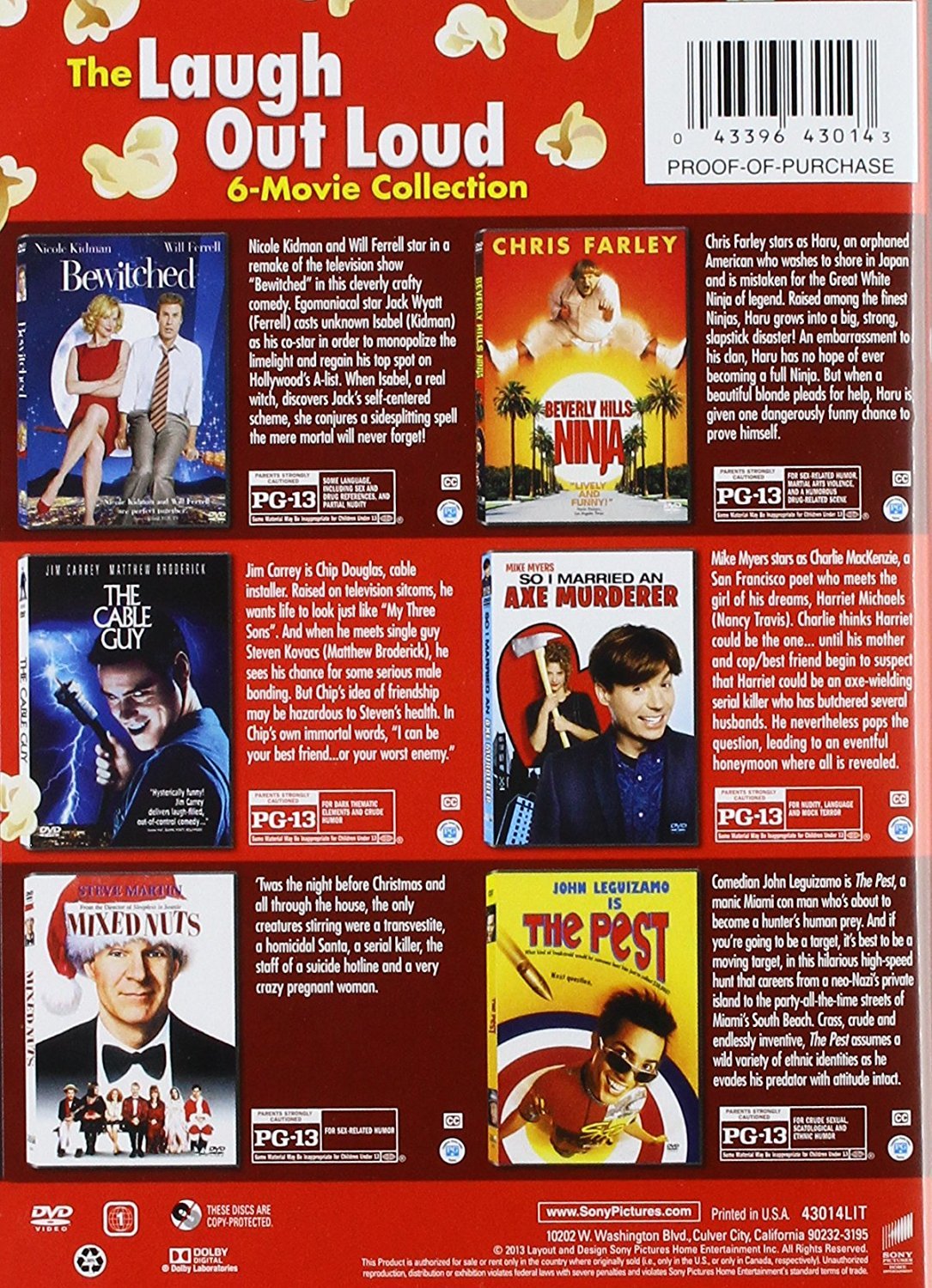 Laugh Out Loud 6-Movie Collection DVD (Paul Blart: Mall Cop