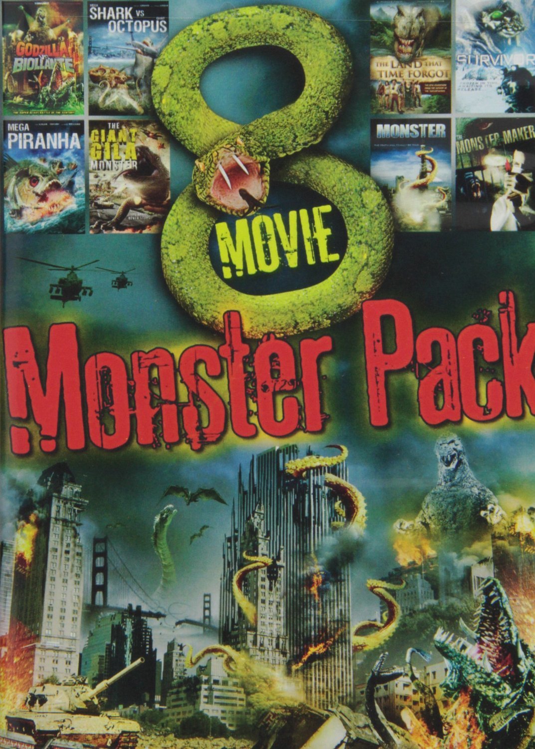 8 Movie - Monster Pack DVD (Godzilla vs. Biollante / Mega Shark vs