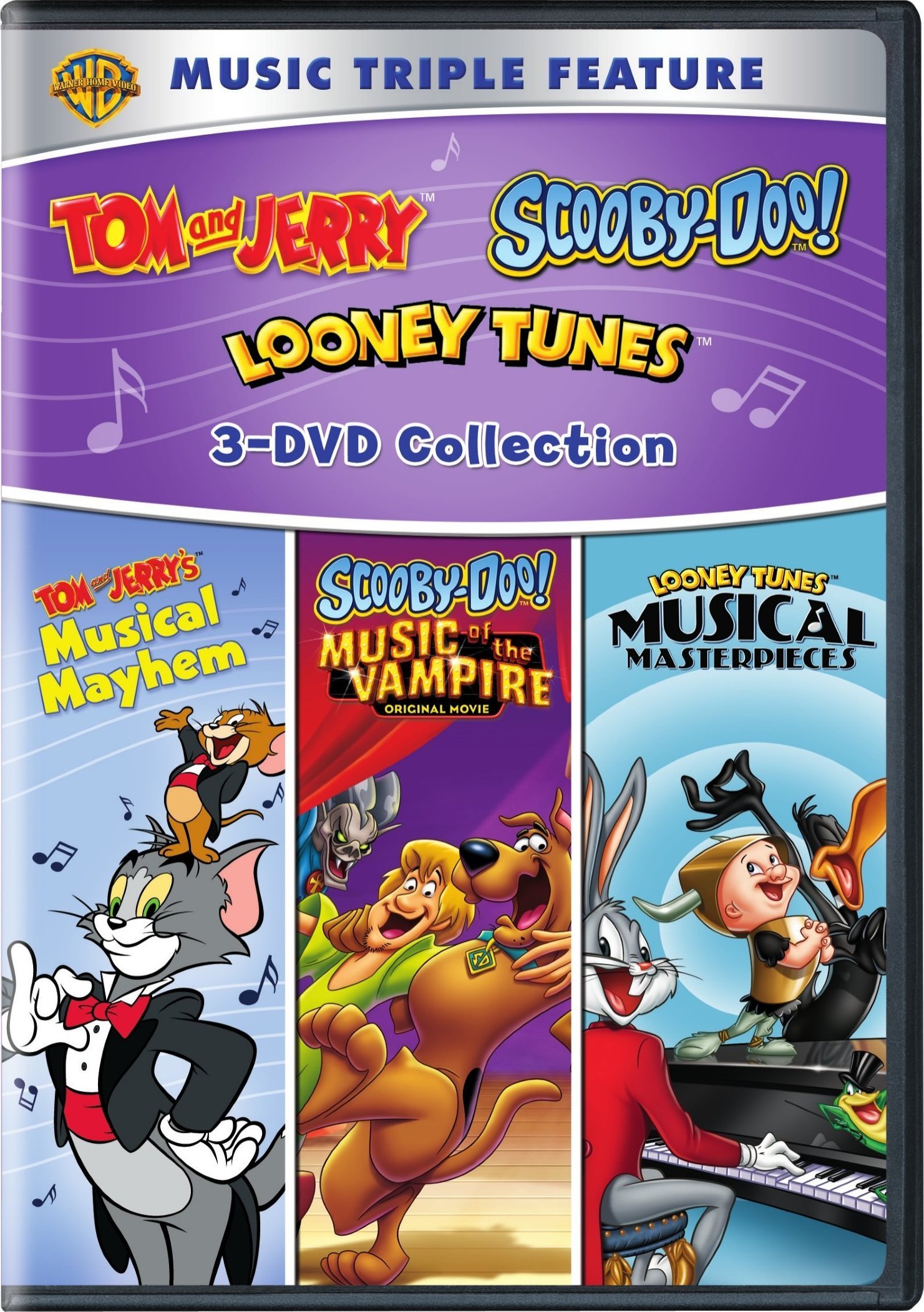 Scooby-Doo, Tom and Jerry and Looney Tunes Music Triple Feature DVD