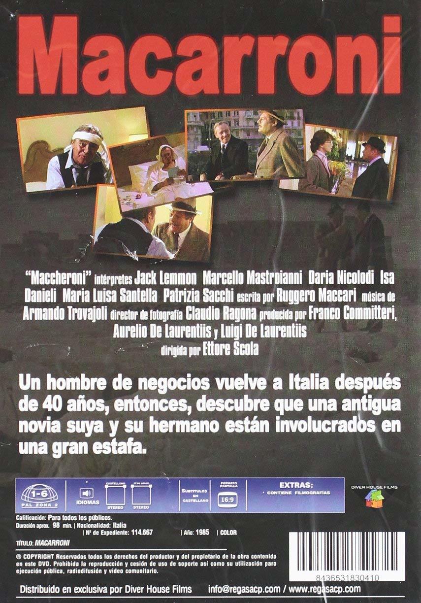 Macaroni DVD Maccheroni Diver House Films Spain