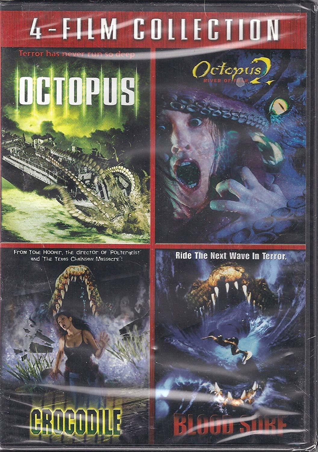 4-Film Collection DVD (Octopus / Octopus 2: River of Fear / Crocodile /  Blood Surf)