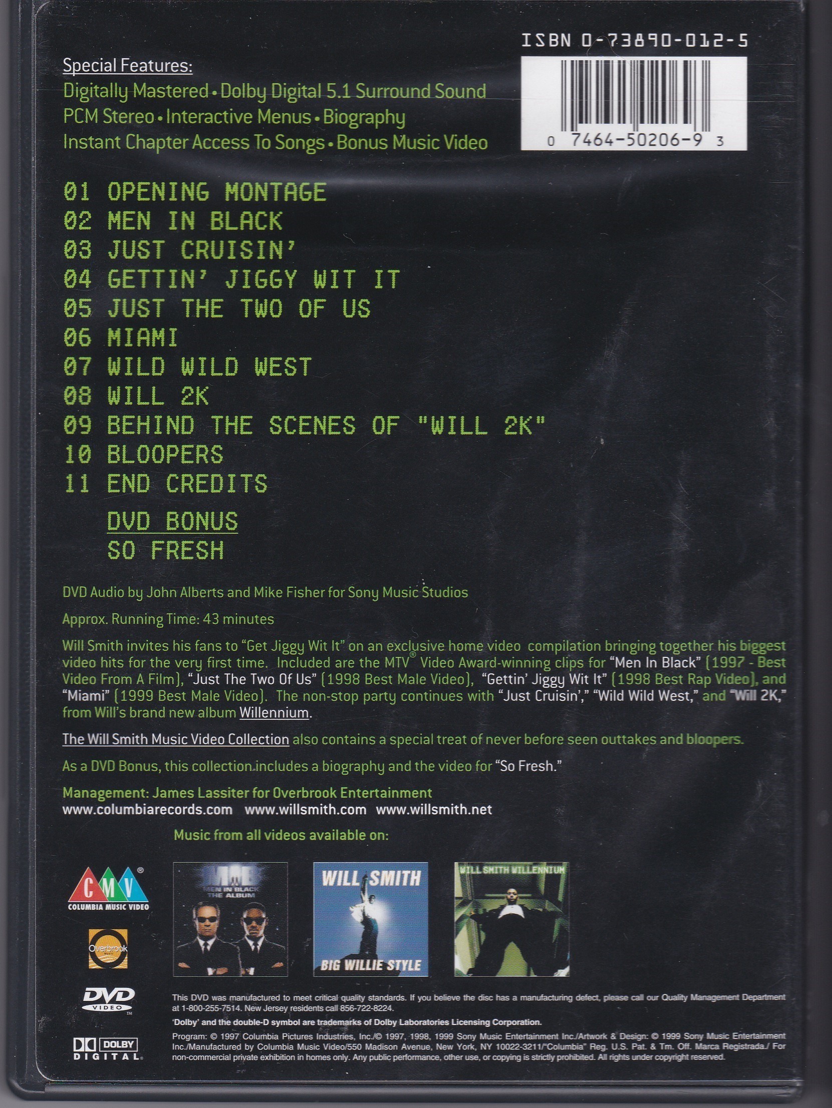 The Will Smith Music Video Collection DVD