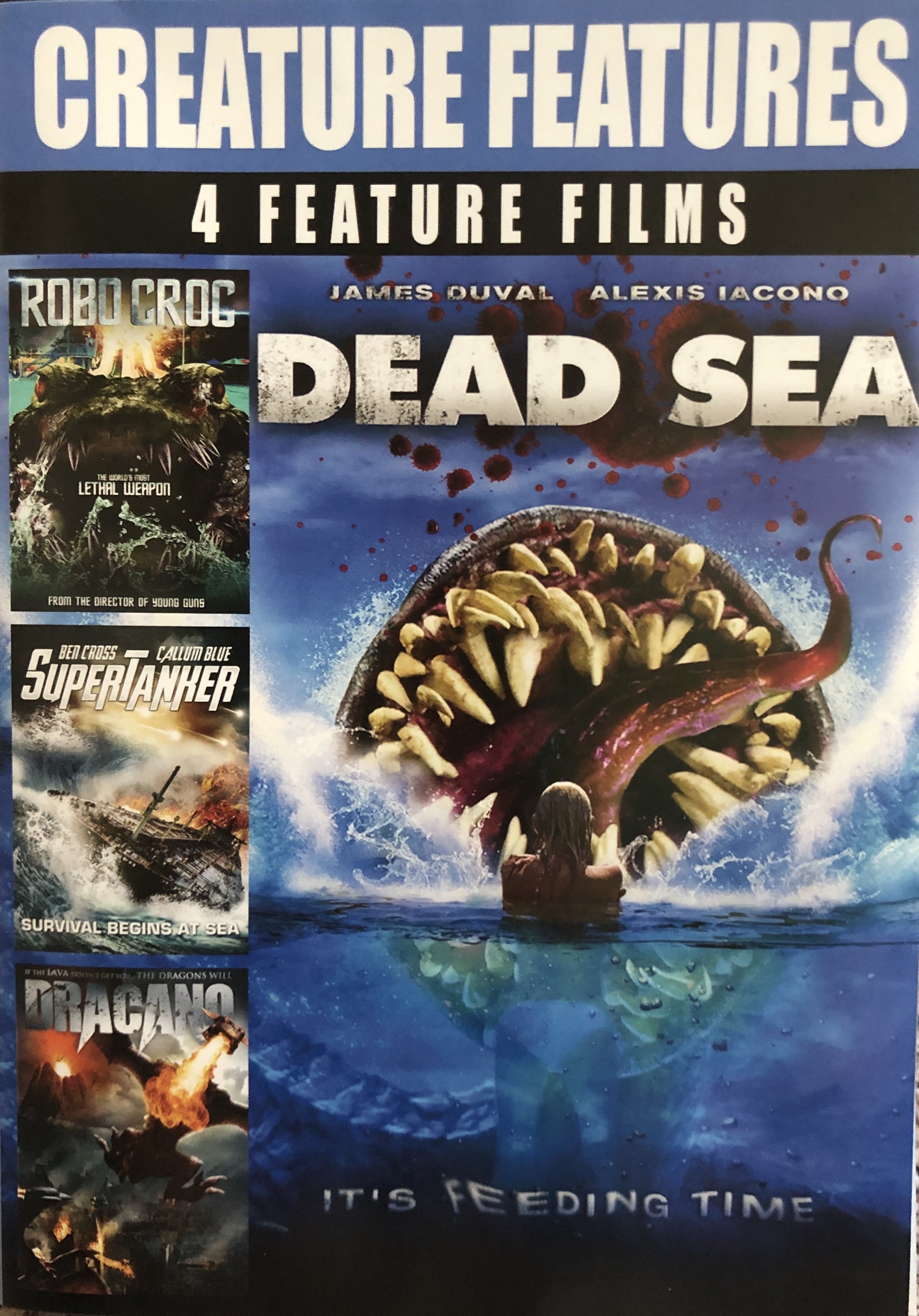 Creature Features 4 Feature Films DVD Dead Sea Robo Croc