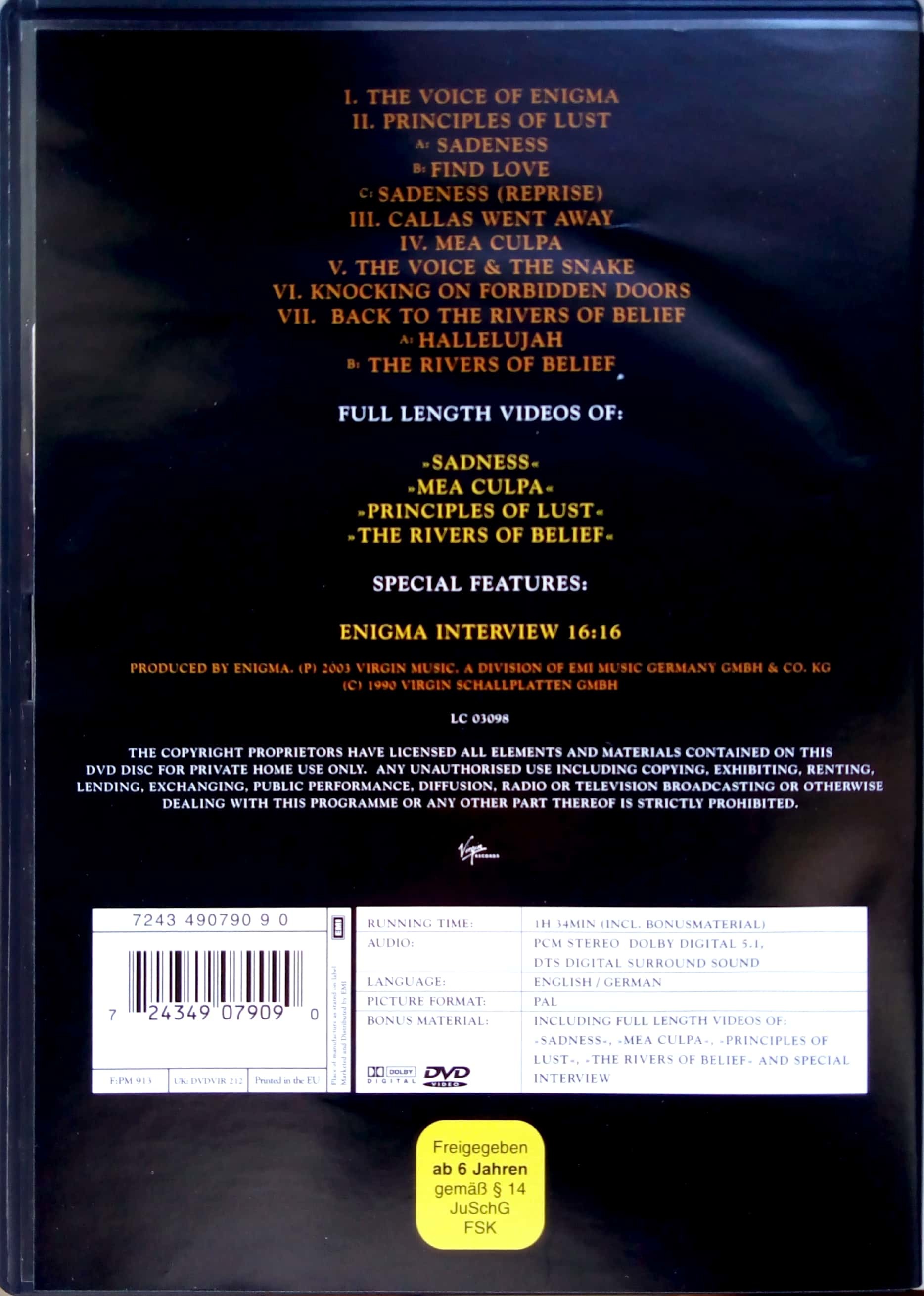 Enigma: MCMXC a.D. - The Complete Album DVD DVD (Italy)