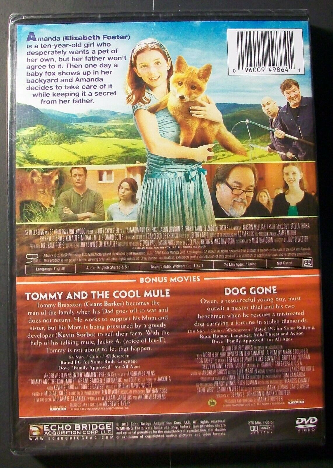 Amanda And The Fox: Includes 2 Bonus Movies DVD (Tommy And The Cool Mule -  Dog Gone)