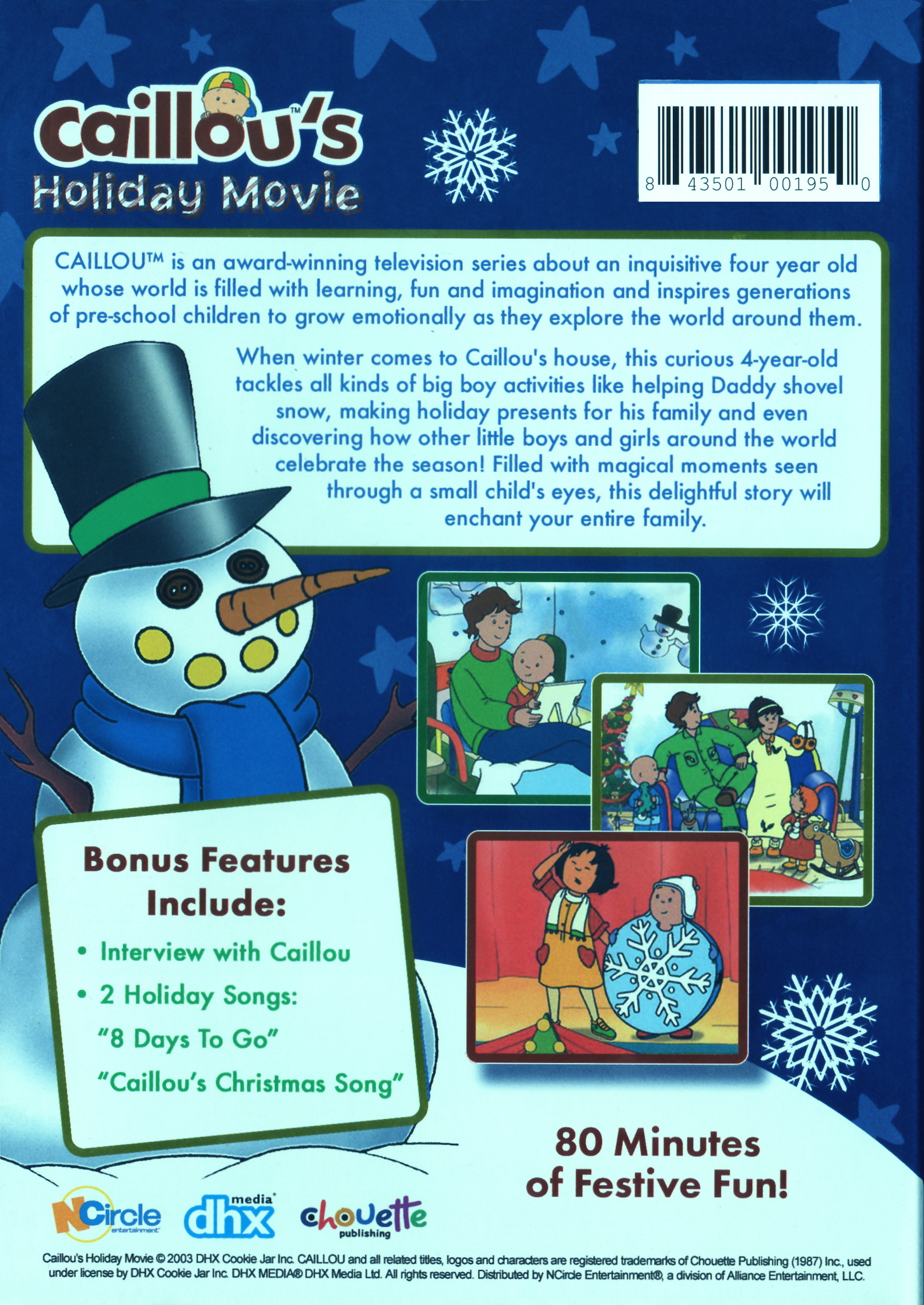 Caillou s Holiday Movie DVD