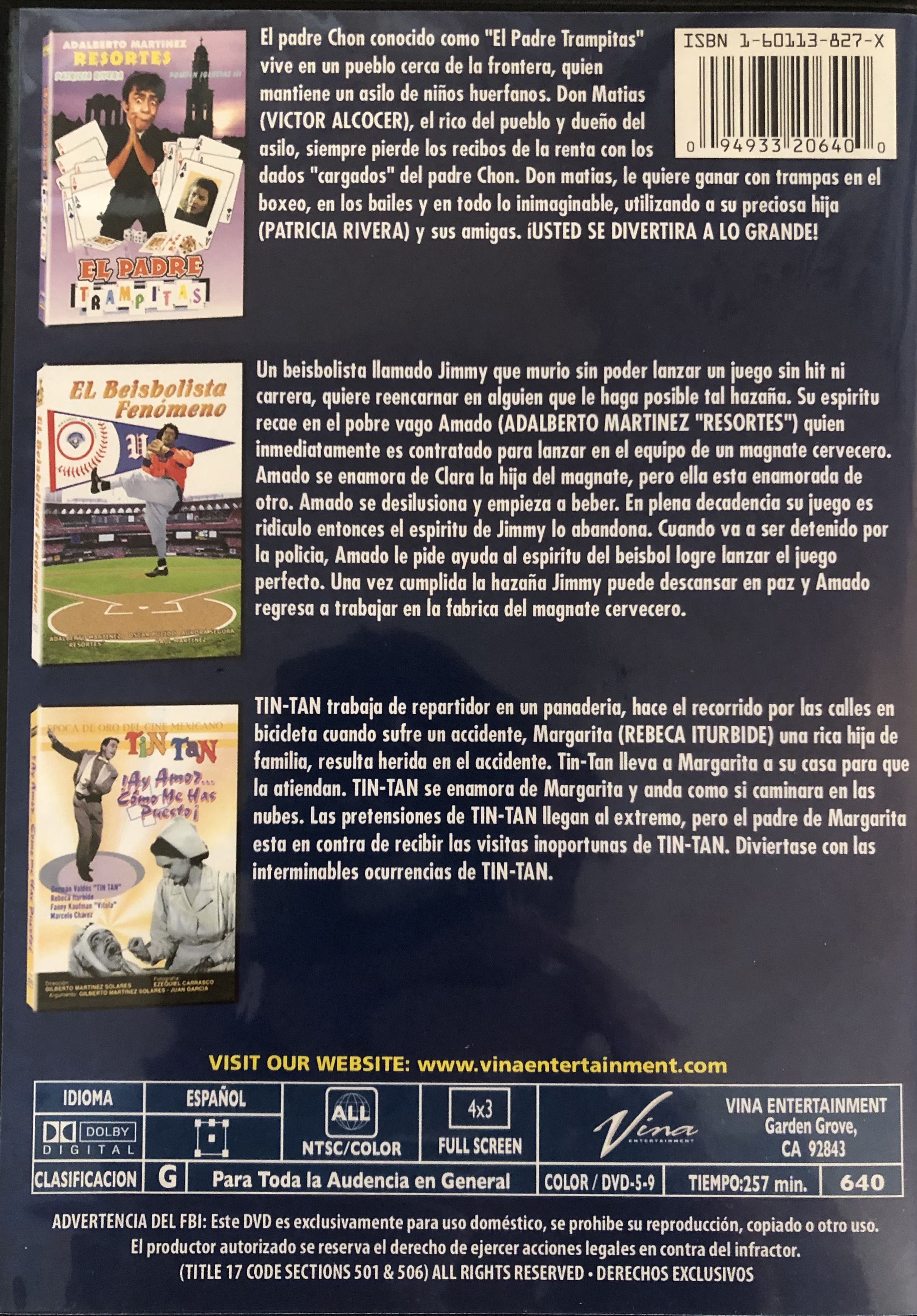 3 Peliculas: Ay Amor... Cómo Me Has Puesto! / El Padre Trampitas / El  Beisbolista Fenómeno DVD