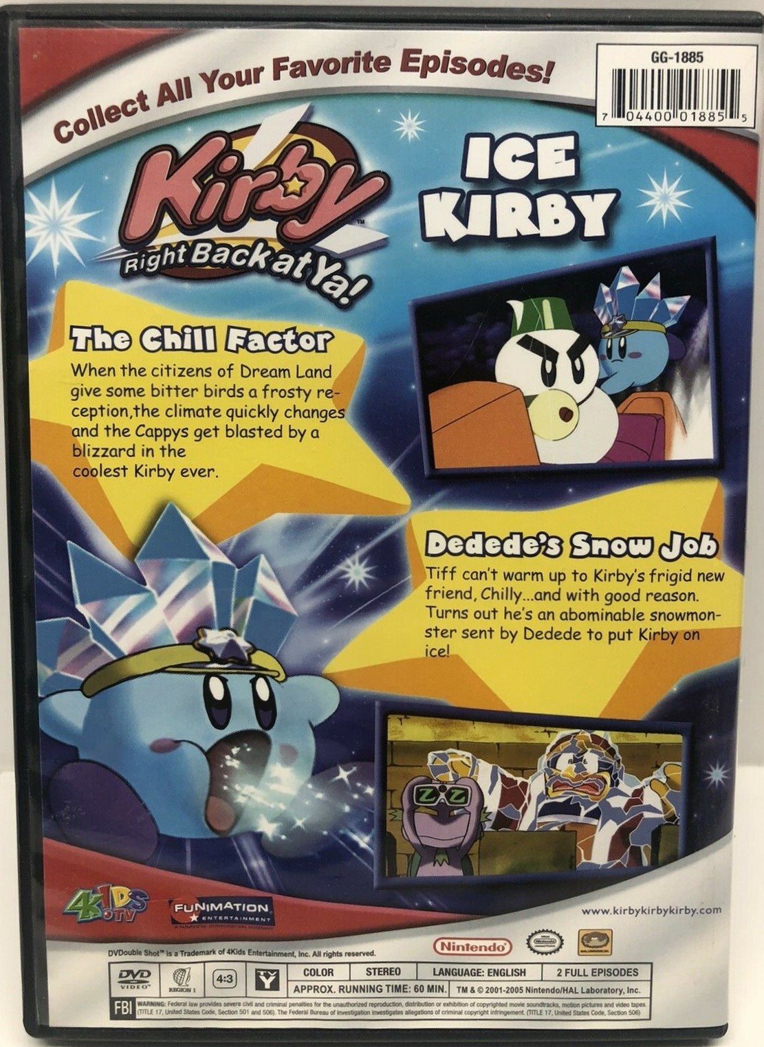 Kirby Right Back at Ya! - Ice Kirby DVD