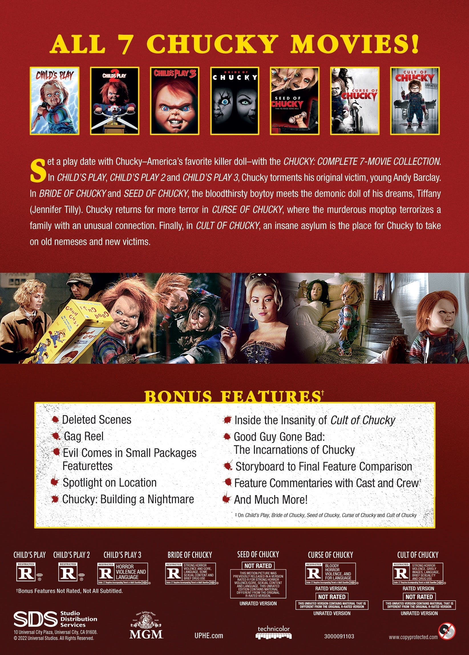 〇（29d）CLASSIC MOVIE　1～7 Chucky: The Complete 7-Movie Collection (DVD) : Target