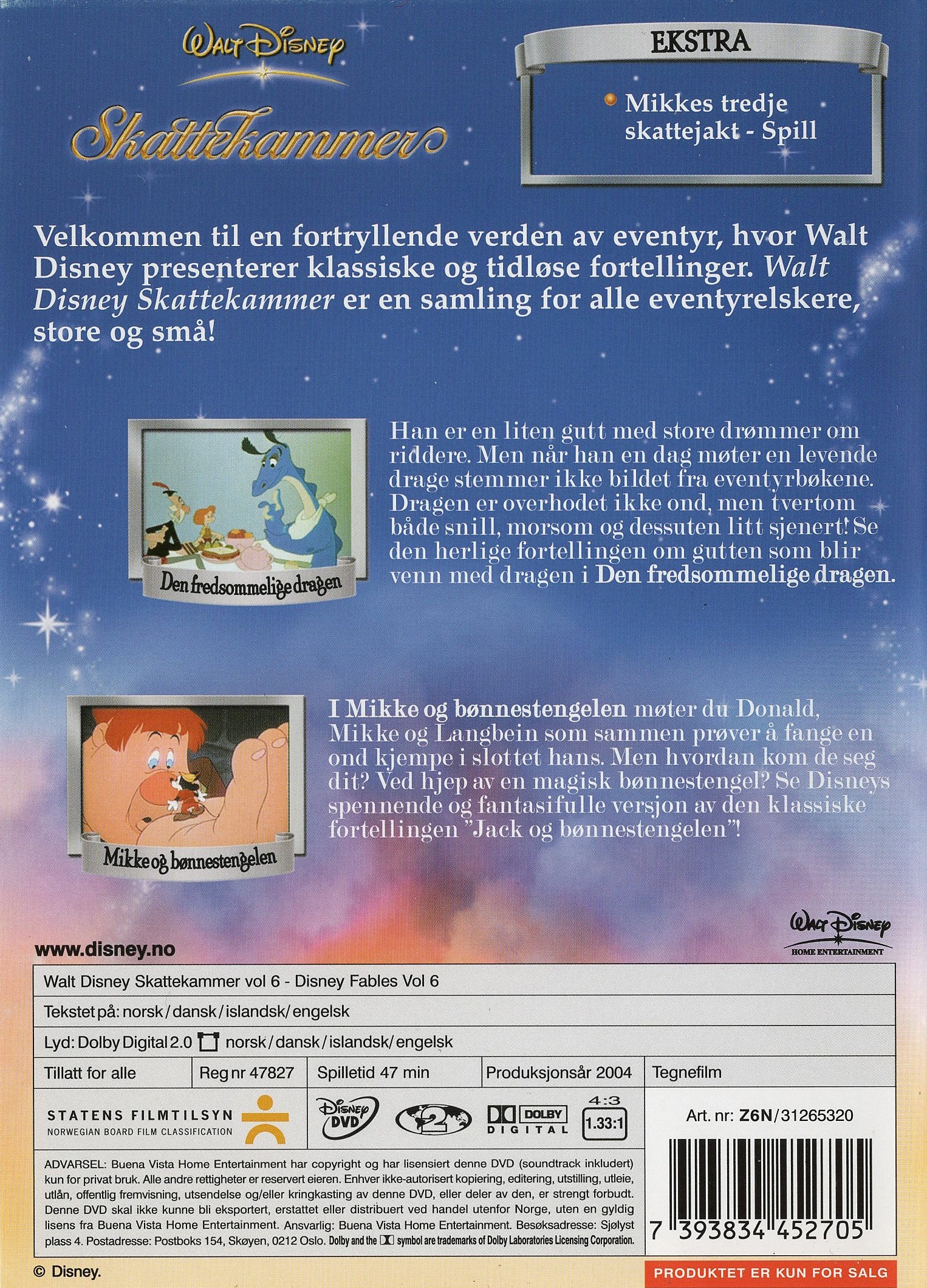 Walt Disney Skattekammer Vol. 6 DVD (Disney Fables: Vol. 6) (Norway)