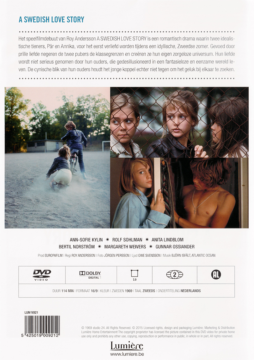 A Swedish Love Story DVD (En kärlekshistoria) (Belgium)